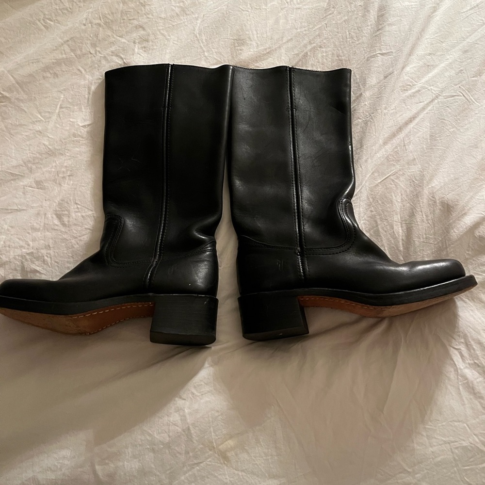 Frye black leather boots great condition 6.5